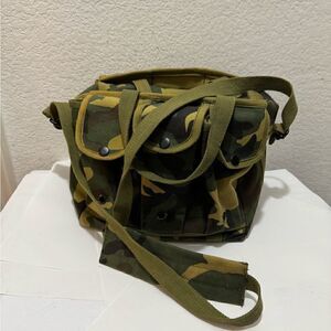Military Camo Outdoor Tactical Hand Shoulder Bag Canvas Cotton multiple pocket